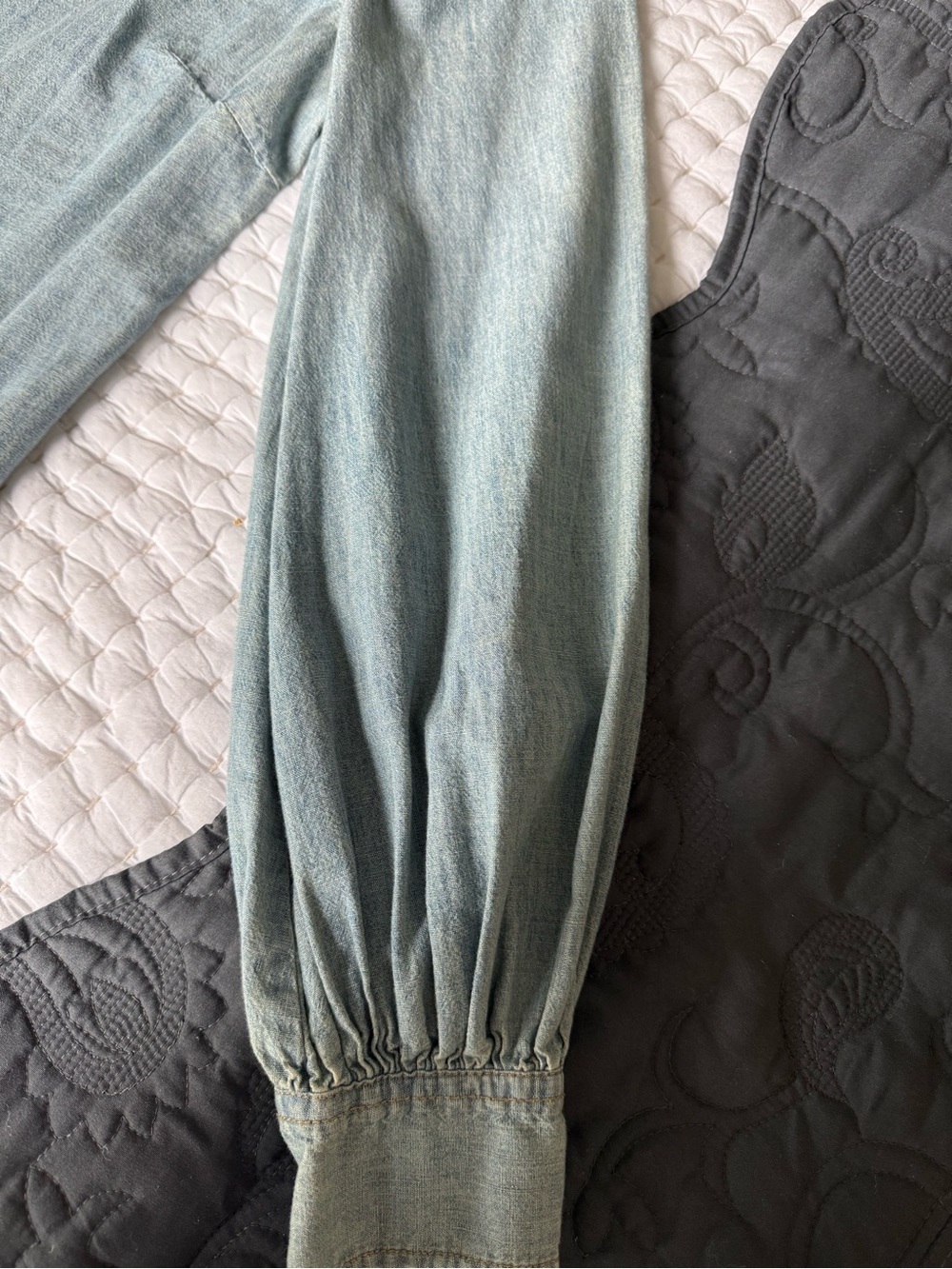 Ralph Lauren Vintage Chambray Blouse with Box Bow - Picture 7 of 12
